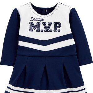 Carter's Cheerleader Halloween Costume Size 3-24 Months 2 Piece Set Daddy's MVP